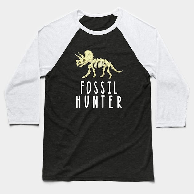 Fossil Hunter Hunting Dinosaur Artifacts Baseball T-Shirt by mstory